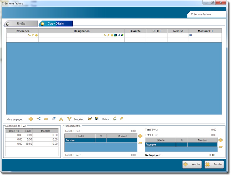 Exemple de facture avec remise